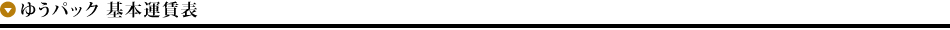 ゆうパック基本運賃表